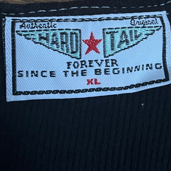 90’s Vintage Hard Tail Forever Ribbed Tank Top Heart Rose Tattoo - Picture 4 of 4